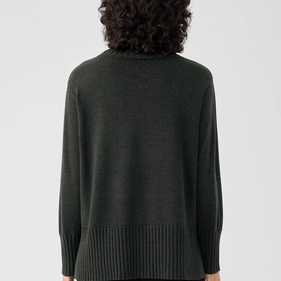 Eileen Fisher 100% Merino Wool Turtleneck Pullover S/P - New with Tags - Picture 3 of 8